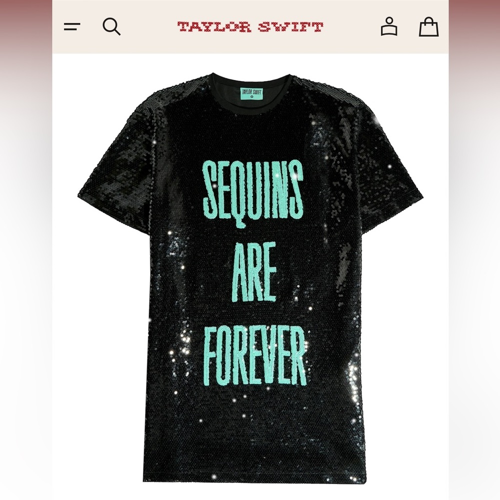 Taylor Swift Sequins are Forever Tshirt Dress